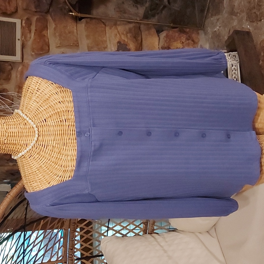 Loft Blouse Faux Buttons